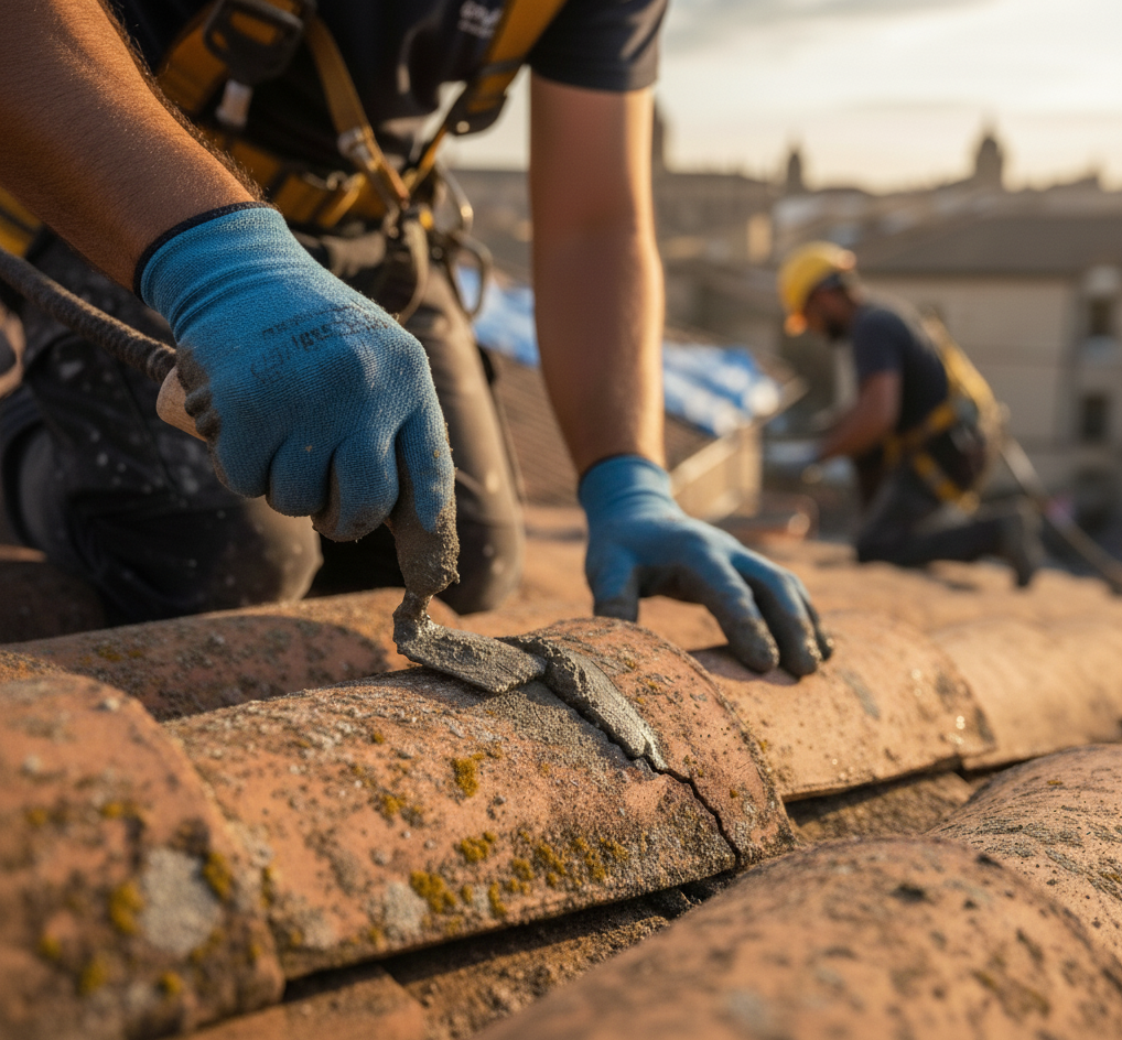 reparacion de tejas rotas
